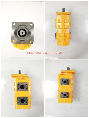 CBGJ2063+2063R-(2+2) High Pressure Hydraulic Gear Pump For Loader 100cc Gear Pump