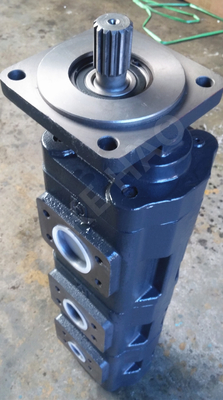 JHP Triple Pump Square cover  Spline  Dark blue Compact Original  Gear Pump For Engineering Machinery And Vehicle