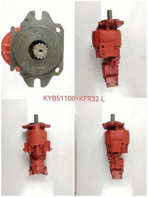 KYB51100+KFR32L Komatsu Hydraulic Gear Pump GD605A GD655A WA100 WA100SS