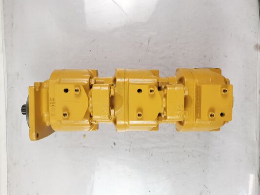 Hydraulic Gear Pump CBGJ2051+2051+2051 17T L Aluminum Alloy and irion Materials Yellow color Hydraulic Oil Pump for Construction Machinery