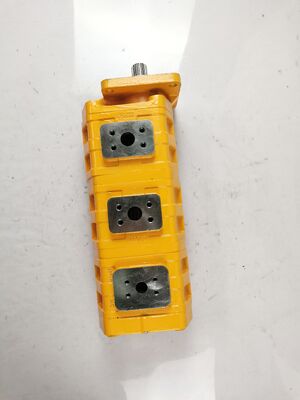 CBGJ Series Hydraulic Gear Pump CBGJ2063+2063+2032R-(2+3)14T  Triple pump Aluminum Alloy and irion Materials Yellow color Hydraulic Oil Pump for Construction Machinery