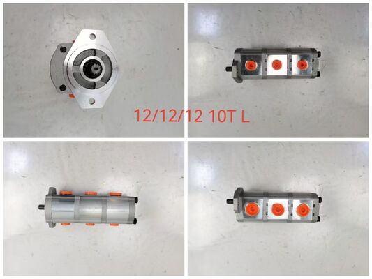 Hydraulic Gear Pump 12+12+12 10T L Iron and Aluminum alloy materials  Range for Construction Machinery Factory Supply Hydraulic Spare Parts