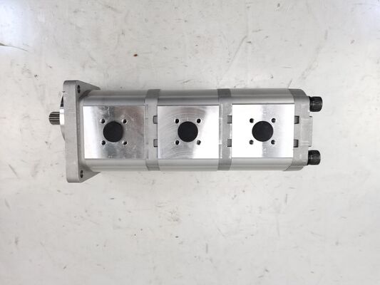 3 Stage Hydraulic Gear Pump 16+16+16-10T-R High Quality  Iron and Aluminum alloy materials  Range for Construction Machinery Factory Supply Hydraulic Spare Parts