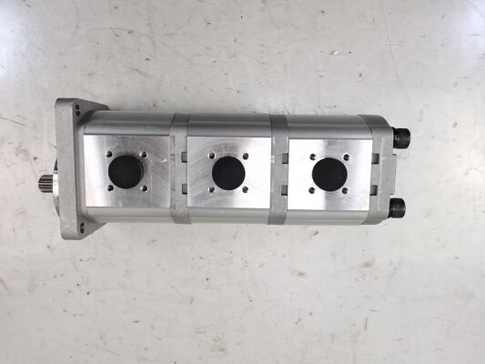 3 Stage Hydraulic Gear Pump 16+16+16-10T-R High Quality  Iron and Aluminum alloy materials  Range for Construction Machinery Factory Supply Hydraulic Spare Parts