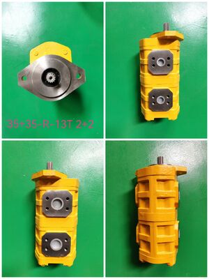 Hydraulic Pump external meshing gear pump 35+35-R-13T 2+2 Aluminum Alloy Material One Year Warranty