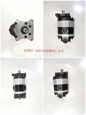 High Quality  Hydraulic Gear Pump 63+16 6T 2+2(2CBFC)  Used in Construction Machinery Factory Supply Hydraulic Spare Parts
