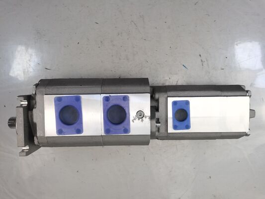 4 Stage Hydraulic Gear Pump 80+80+40+8 High Quality  Iron and Aluminum alloy materials  Range for Construction Machinery Factory Supply Hydraulic Parts