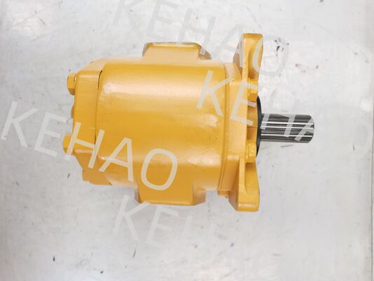 07446-66200  D15 17441-67502  D65  07443-67503 D85 Bulldozer Pump / Cast Iron Hydraulic Gear Pumps Silver Yellow Color Rate of Flow 200