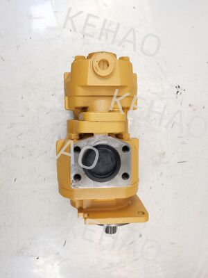 702D-100+1015-21.6 R 14T Bulldozer Pump / Cast Iron Yellow Hydraulic Gear Pumps Silver Yellow Color Rate of Flow 200