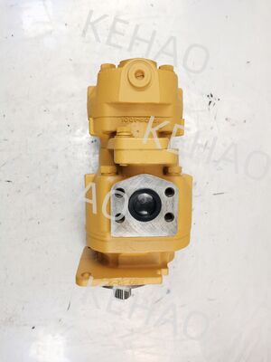 702D-100+1015-21.6 R 14T Bulldozer Pump / Cast Iron Yellow Hydraulic Gear Pumps Silver Yellow Color Rate of Flow 200