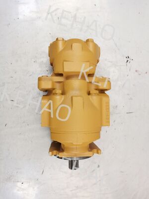 702D-100+1015-21.6 R 14T Bulldozer Pump / Cast Iron Yellow Hydraulic Gear Pumps Silver Yellow Color Rate of Flow 200