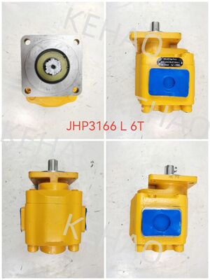 JHP3166L 6T/ JHP2063L 6T Bulldozer Pump Cast Iron Aluminum Alloy Material Hydraulic Gear Pumps  Yellow Color Rate of Flow 200 for CAT