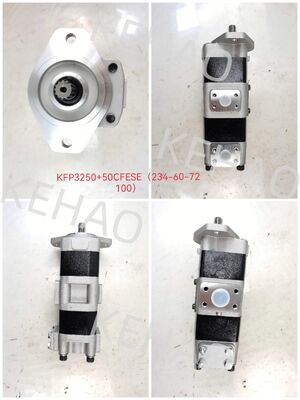Hydraulic Gear Pump part number KFP3250+50CFESE（234-60-72100) Gear Pump High Quality for Heavy Machinery High Pressure Industrial Grade Gear Oil Pump