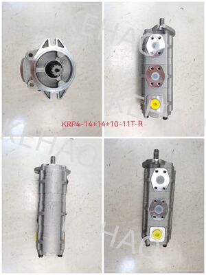 High Quality Hydraulic Gear Pump part number KRP4-14+14+10-11T-R Gear Pump for Heavy Machinery High Pressure Industrial Grade Gear Oil Pump