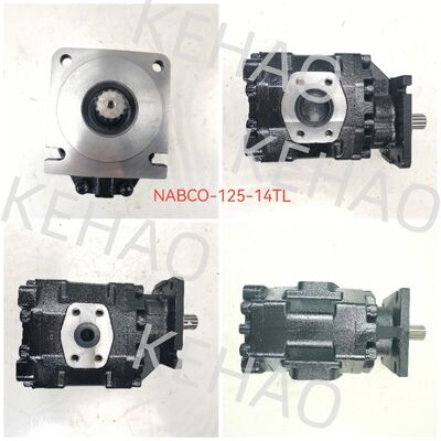 NABCO Gear Pump NABCO-125-14TL Iron aluminum stainless steel  Medium High Pressure Hydraulic Gear Pump for Kawasaki Construction Equipment