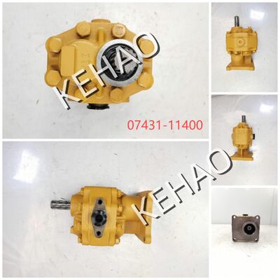 07431-11400/07446-66200/17441-67502/07443-67503 for D85/D15D65 Bulldozer Pump Cast Iron Hydraulic Gear Pumps Yellow High Rate of Flow