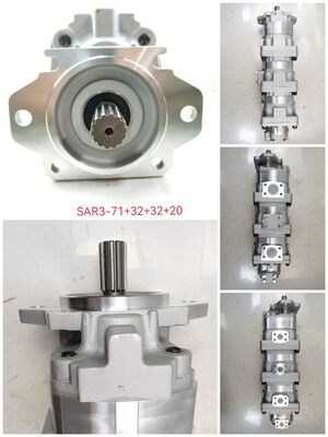 Komatsu Gear Pump 4-stage Hydraulic Pump SAR3-71+32+32+20 Cast Iron Aluminum alloy materialsl High Pressure Pump Hydraulic Parts for Loaders One year warranty