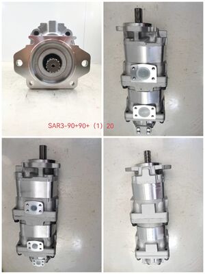 Hydraulic Gear Pump Komatsu Pump SAR3-90+90+(1)20 Hydraulic Motor Cast Iron Aluminum alloy Oil Pump Heavy Machinery Power Source Hydraulic Spare Parts Certification