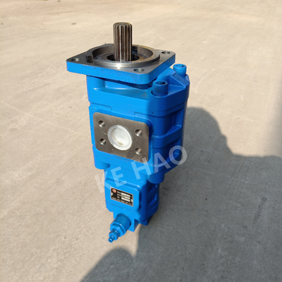 CBGJ Double Pump Square cover   Spline   Blue  Compact Original  Gear Pump For Engineering Machinery And Vehicle