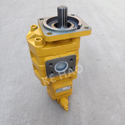 CBGJ Double Pump Square cover   Spline   Yellow  Compact Original  Gear Pump For Engineering Machinery And Vehicle
