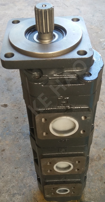 JHP Triple Pump Square cover  Spline  Black Compact Original  Gear Pump For Engineering Machinery And Vehicle