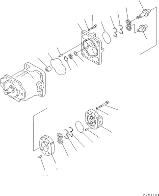 PUMP ASS'Y  705-34-25640 (SAR18) HM350 Komatsu Loader Gear Pump