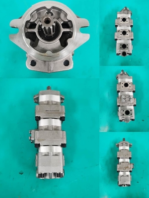 705-41-08180 PC07 Excavator Gear Pump SBR10+10+6+2.5 Silver Color