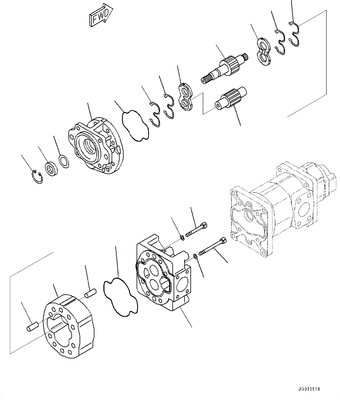 705-55-43040 SAL160+100+32 H Komatsu Gear Pump Torque Converter Parts WA600 WD600