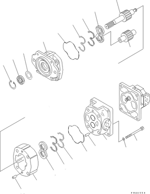 705-52-30390 Komatsu Gear Pump SAR100+28 WA400 WA420