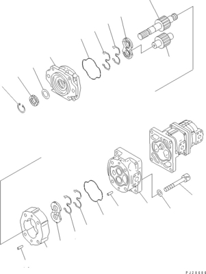 705-56-34630 SAR80+80+6 Komatsu Gear Pump HD465 HD605