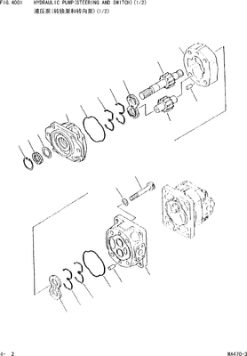 705-52-30280 Komatsu Gear Pump SAR71+50 WA450 WA450L WA470 WF450 WF450T
