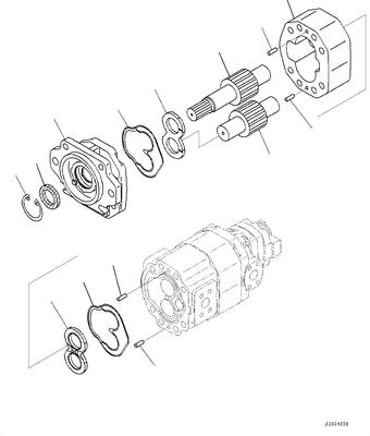 705-95-07081 HD325 HD405 Komatsu Gear Pump
